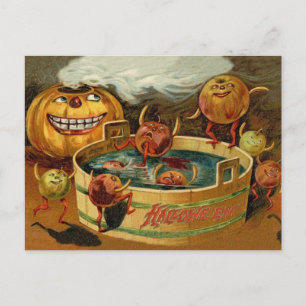 Halloween Pool Party Postkarte