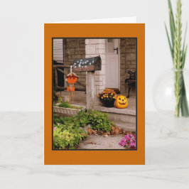 'Halloween Porch' Halloween-Karte Karte