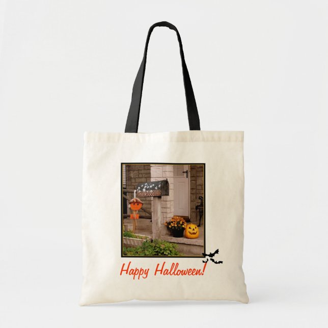 'Halloween Porch' Leinwand Tasche (Vorne)