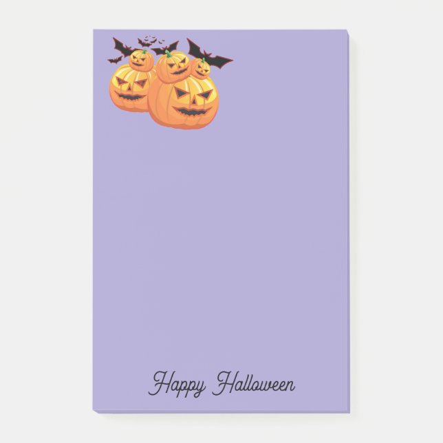 Halloween-Post-Notizen Post-it Klebezettel (Vorderseite)