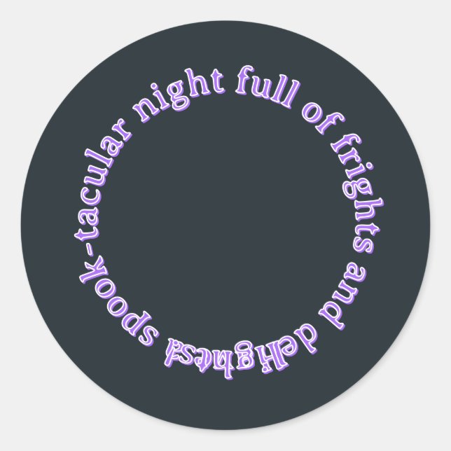 Halloween Postcard Runder Aufkleber (Vorderseite)