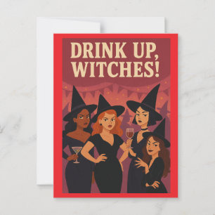 Halloween Postcard - Sassy Hexenkarte Party Postkarte