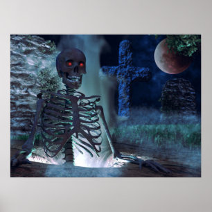 Halloween Poster Beängstigend Skeleton Poster