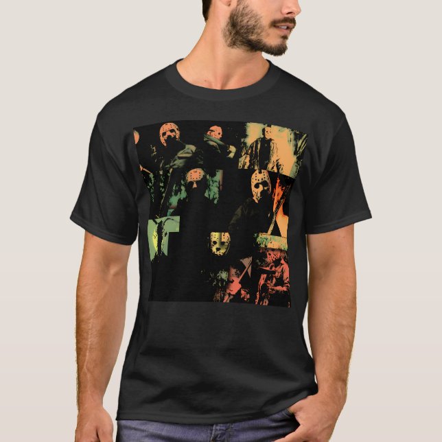 Halloween Poster Collage Jason T-Shirt (Vorderseite)
