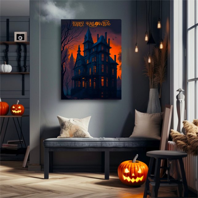 Halloween-Poster des Spuk Herrenhauses Fotodruck (Von Creator hochgeladen)