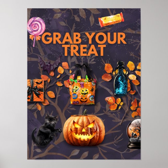Halloween Poster - Ideal für Trick- oder Treatdeko (Vorne)