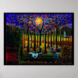 Halloween Poster, Schlampe, Hallow, kopflos, Reite Poster