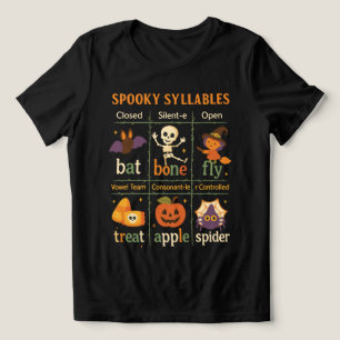 Halloween-Poster „Spooky Syllables“ – Lustige Klas Tri-Blend Shirt