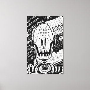 Halloween-Posterdesign Leinwanddruck