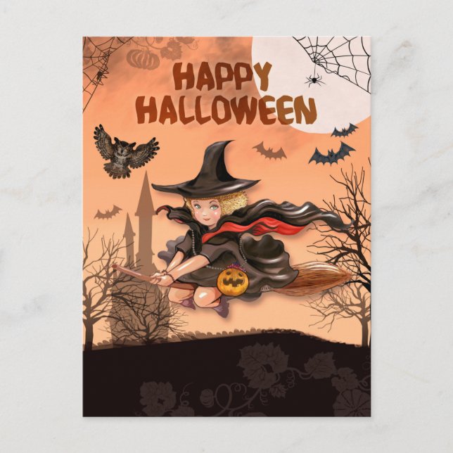 Halloween Postkarte (Vorderseite)