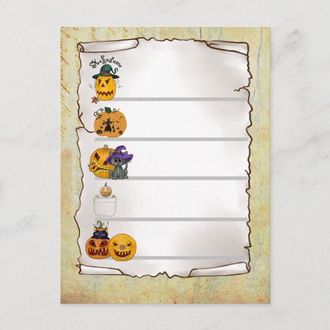 Halloween Postkarte (Vorderseite)