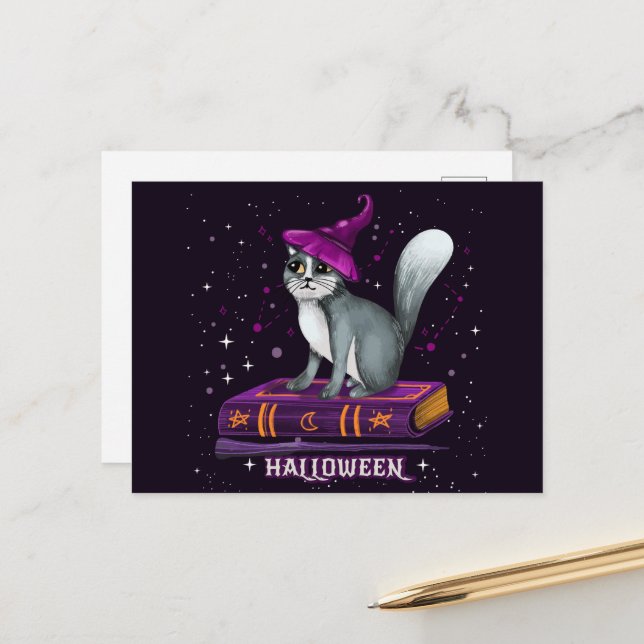 Halloween Postkarte (Vorderseite/Rückseite Beispiel)