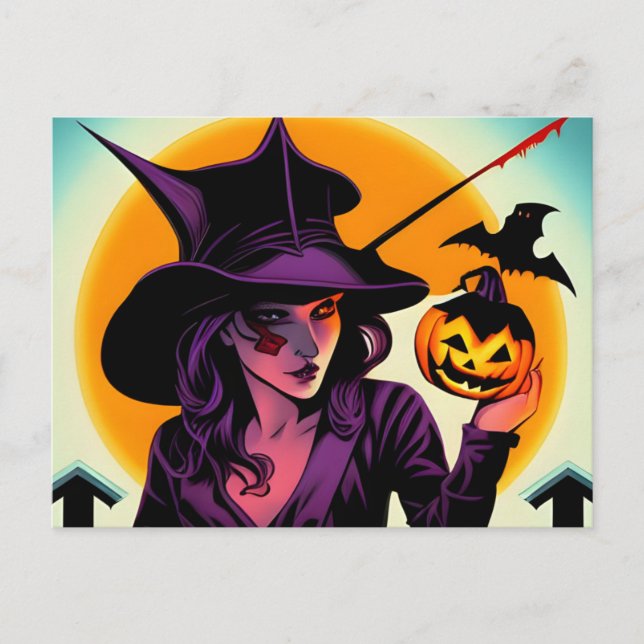 Halloween Postkarte (Vorderseite)