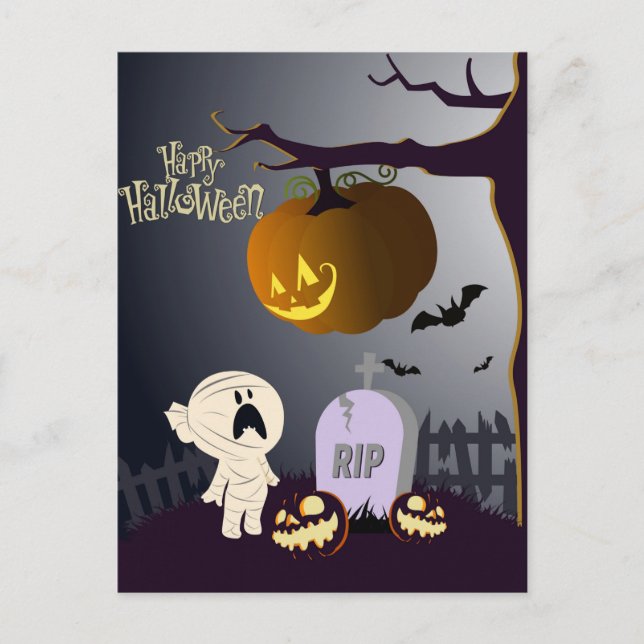 Halloween Postkarte (Vorderseite)