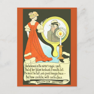 Halloween Postkarte für Frauen Vintager Spaß