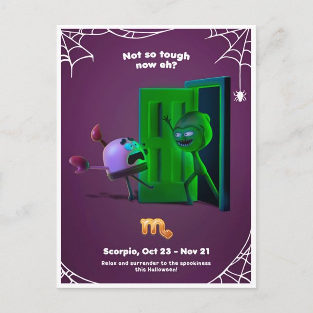 Halloween Postkarte für Scorpio (Vorderseite)