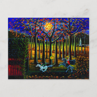 Halloween, Postkarte, kopflos, Pferdefleisch, Schl Postkarte