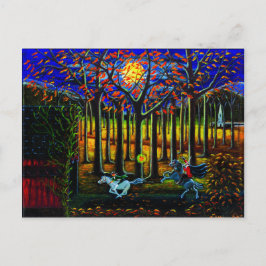 Halloween, Postkarte, kopflos, Pferdefleisch, Schl Postkarte