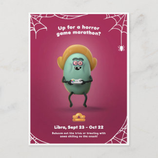 Halloween Postkarte - Libra