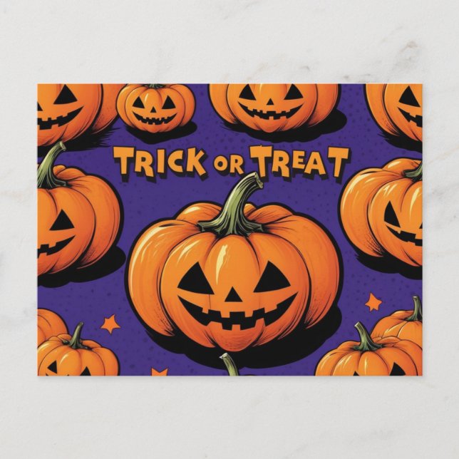 Halloween-Postkarte Postkarte (Vorderseite)