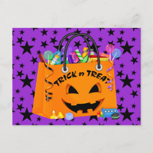 Halloween Postkartentrick oder Einladung behandeln