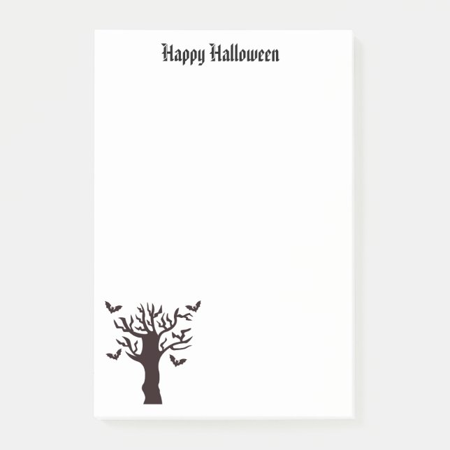 Halloween-Postnoten Post-it Klebezettel (Vorderseite)