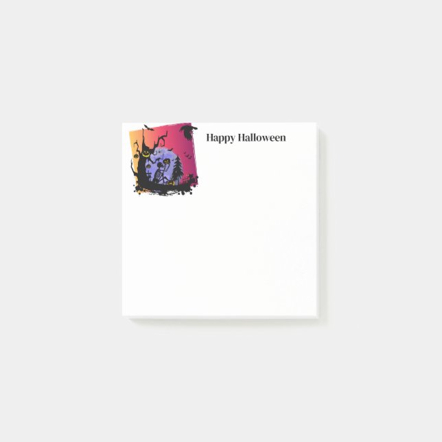 Halloween-Postnoten Post-it Klebezettel (Vorderseite)