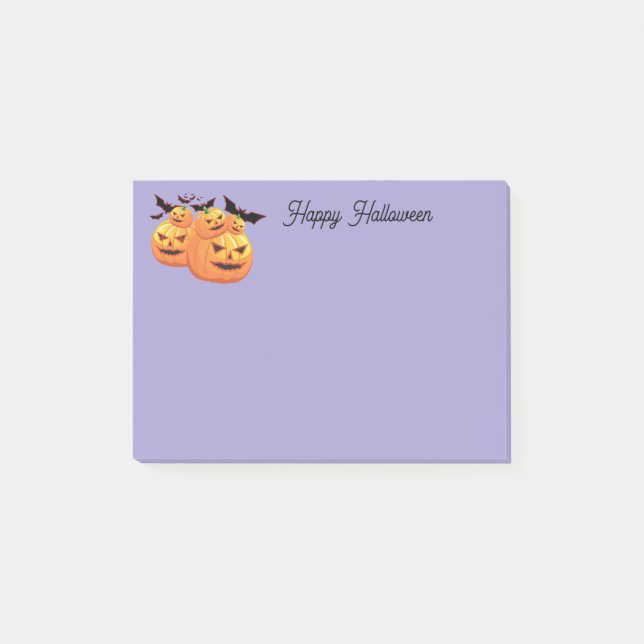 Halloween-Postnoten Post-it Klebezettel (Vorderseite)
