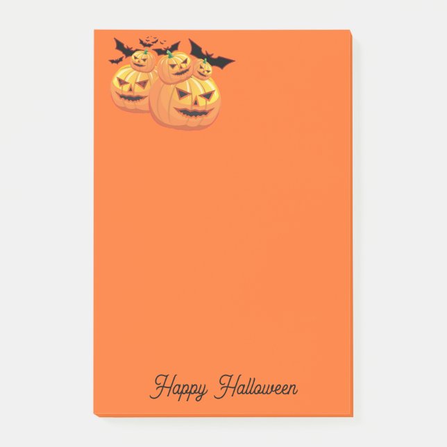Halloween-Postnoten Post-it Klebezettel (Vorderseite)