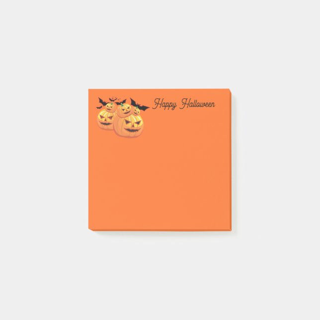 Halloween-Postnoten Post-it Klebezettel (Vorderseite)