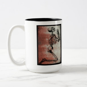 Halloween Praying Skeleton-Tasse Zweifarbige Tasse