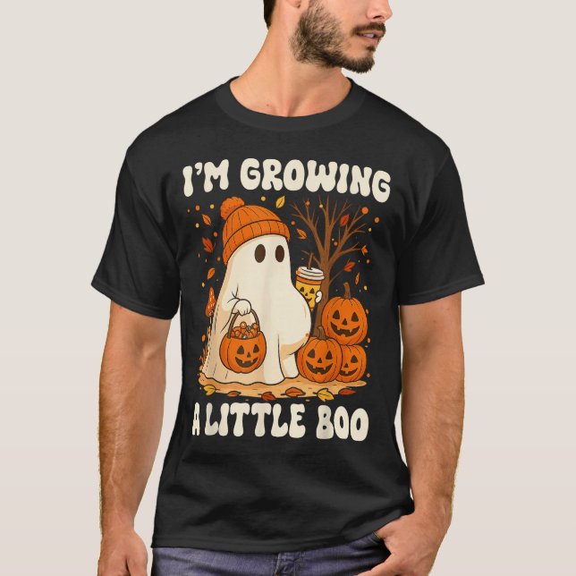 Halloween Pregnancy Announcement I'm Growing A Lit T-Shirt (Vorderseite)