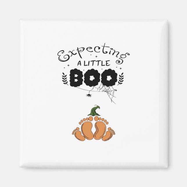 Halloween Pregnancy Mom To Be Expecting Little Boo Magnet (Vorne)