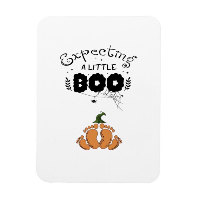 Halloween Pregnancy Mom To Be Expecting Little Boo Magnet (Vertikal)