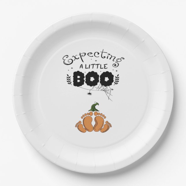 Halloween Pregnancy Mom To Be Expecting Little Boo Pappteller (Vorderseite)