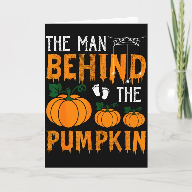 Halloween Pregnancy New Dad Mom The Man Behind The Karte (Vorderseite)