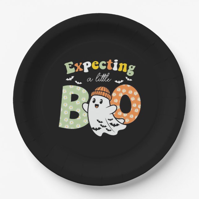 Halloween Pregnancy Pregnance Mom To Be Expecting  Pappteller (Vorderseite)