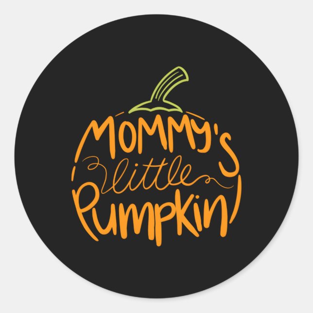 Halloween Pregnancy S Mommy's Little Pumpkin Runder Aufkleber (Vorderseite)