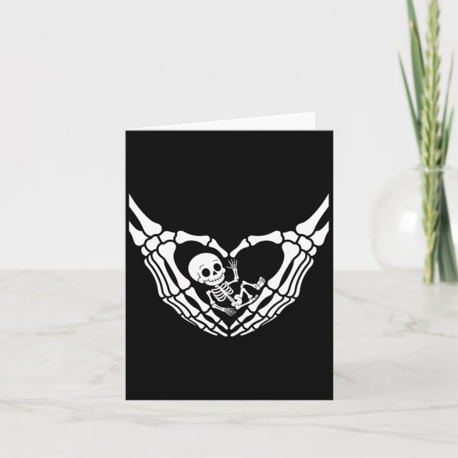 Halloween Pregnant Baby Skeleton Spooky Season Neu Karte (Vorderseite)