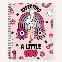 Halloween Pregnant Ghost mit Rainbow Pink Notizbuch