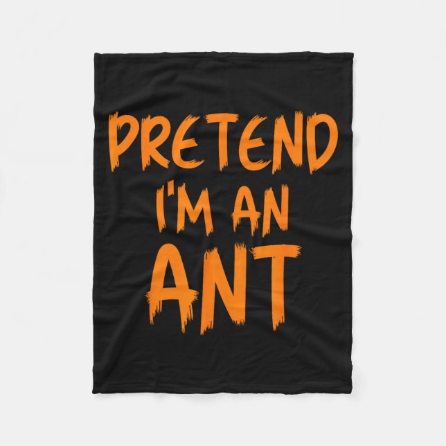 Halloween Pretend I'm An Ant Costume Funny Lazy Ki Fleecedecke (Vorderseite)