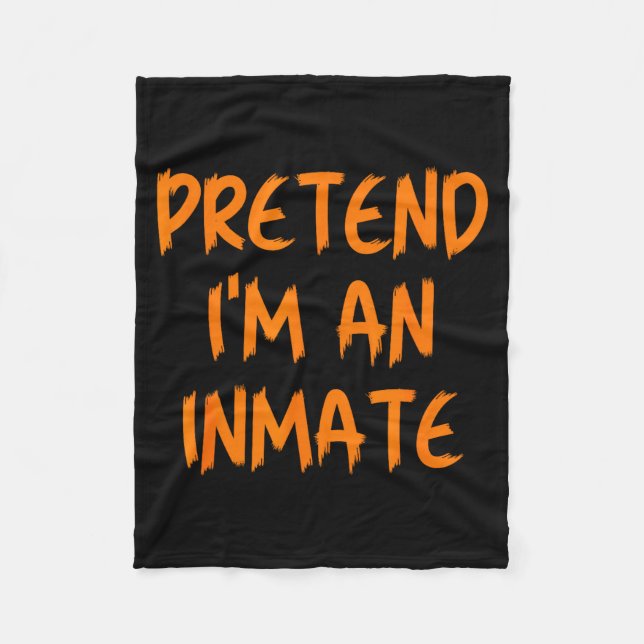Halloween Pretend I'm An Inmate Costume Lazy Kids  Fleecedecke (Vorderseite)