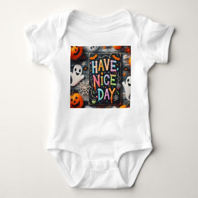 Halloween print baby strampler (Vorderseite)