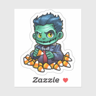 Halloween Psychofriends Niedlich Frankenstein Cart Aufkleber