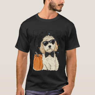 Halloween Pudel Grusel Saison Herbst Kürbis Kokett T-Shirt