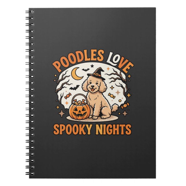 Halloween Pudel Grusel Saison Notizblock (Vorderseite)