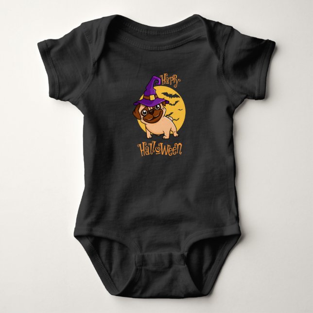 Halloween Puggy Baby Bodysuit Strampler (Vorderseite)