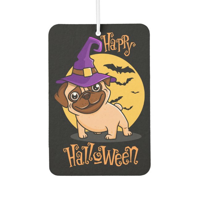Halloween Puggy Car Freshener Autolufterfrischer (Vorderseite)