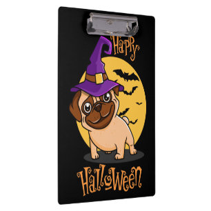 Halloween Puggy Clipboard Klemmbrett