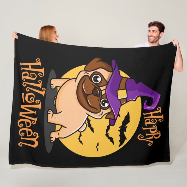 Halloween Puggy Fleece Blanket (Beispiel)